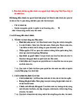 Đáp án ôn tập thi vấn đáp Môn Luật Hiến Pháp | Trường Đại học Luật Hà Nội