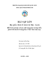 Tiểu luận Kinh Tế Chính Trị Mac Lenin - Kinh tế Chính trị Mác-Lê Nin (KTCT01) | Đại học kinh tế quốc dân NEU