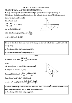 Bài toán khoảng cách trong không gian