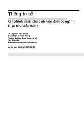 Giáo trình môn Thông tin số | Trường Đại học Bách Khoa Hà Nội