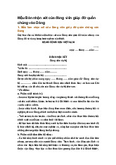 Mẫu Bản nhận xét của đảng viên giúp đỡ quần chúng vào Đảng