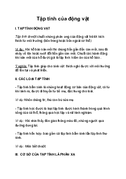 Bài 31. Tập tính của động vật | Tóm tắt lý thuyết Sinh học 11