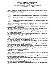 Câu hỏi thi trắc nghiệm máy pháp luật đại cương môn Pháp luật đại cương | Trường Đại học Kinh doanh và Công nghệ Hà Nội