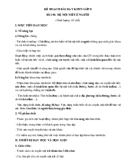 Giáo án Khoa học tự nhiên 8 Bài 38: Hệ nội tiết ở người | Kết nối tri thức