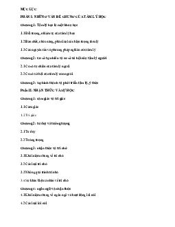 Lý thuyết ôn tập môn Tâm lý học theo từng phần