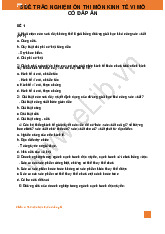 5 đề trắc nghiệm có đáp án ôn thi  môn Kinh tế vi mô | Trường Đại học Kinh Tế Quốc Dân