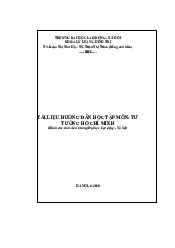 Tài liệu hướng dẫn học tập môn Tư tưởng Hồ Chí Minh | Trường đại học Lao động - Xã hội