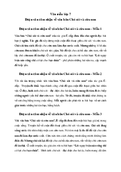 Đoạn văn cảm nhận về văn bản Chó sói và cừu non (6 mẫu) | Văn mẫu lớp 7 Chân trời sáng tạo