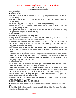 Giáo án GDCD 7 chân trời sáng tạo bài 8: Phòng chống bạo lực học đường