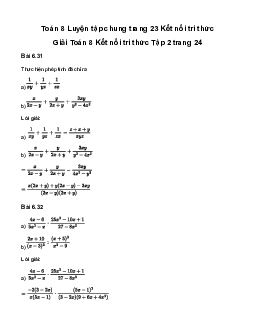Giải Toán 8 Luyện tập chung trang 23 | Kết nối tri thức