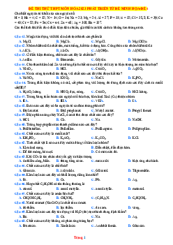 Đề thi thử Hóa 2023 bám sát đề minh họa - Đề 4 (có lời giải chi tiết)