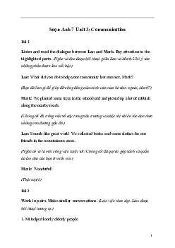 Giải Tiếng Anh 7 Unit 3: Communication | Global Success