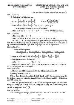 Đề học sinh giỏi Toán 7 năm 2022 – 2023 phòng GD&ĐT Bình Lục – Hà Nam