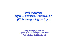 Phân riêng hệ khí không đồng nhất | Bài giảng môn quá trình thiết bị | Đại học Bách khoa hà nội