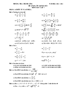 Đề cương ôn tập kì 1 Toán 7 năm 2022 – 2023 trường THCS Thành Công – Hà Nội