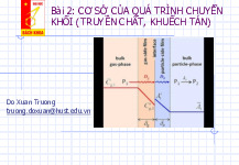 Bài 2: Cơ sở của quá trình chuyển ( truyền chất, khuếch tán ) | Bài giảng môn Quá trình thiết bị | Đại học Bách khoa hà nội