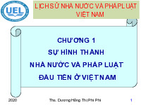 Bài giảng Chương 1: Sự hình thành nhà nước và pháp luật đầu tiên ở Việt Nam | Đại học Đồng Tháp