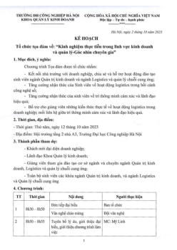 Tọa đàm ngành QTKD Logistics | Bài thảo luận môn Marketing | Trường Cao đẳng thực hành FPT