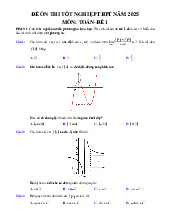 Bộ đề thi thử tốt nghiệp THPT 2025 môn Toán bám sát đề minh họa - Số 4 (có đáp án)