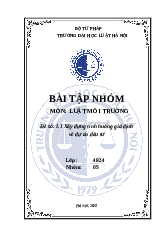 BTN Luật môi trường - Trường Đại học Luật Hà Nội