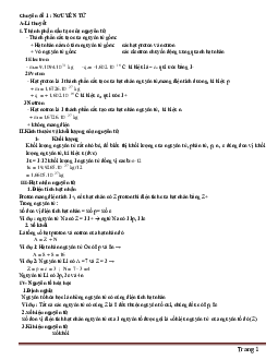 Tổng hợp ôn tập môn hóa ôn thi THPT Quốc Gia lớp 12