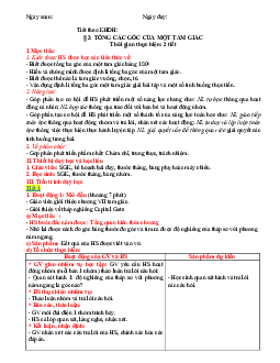 Giáo án Toán 7 C7 - Bài 1: Tổng các góc của một tam giác | Cánh diều