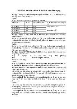 Giải VBT Sinh 9 bài 4: Lai hai cặp tính trạng
