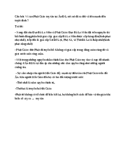 Vì sao Phật Giáo suy tàn tại Ấn Độ, nơi nó đã ra đời và lớn mạnh đến tuyệt đỉnh ?