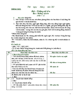 Giáo án Tiếng Việt 2 sách Chân trời sáng tạo Học kì 1| Tuần 4
