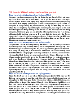 Văn mẫu lớp 6 Kết nối tri thức bài Viết đoạn văn Kể lại một trải nghiệm của em
