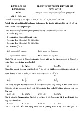 Bộ đề thi thử tốt nghiệp THPT 2025 môn Vật lí bám sát đề minh họa - Số 2 (có đáp án)