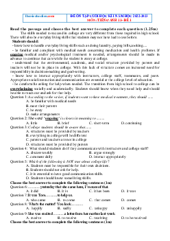 Bộ đề ôn thi HK1 Tiếng Anh 11 năm 2022-2023 (có đáp án)