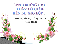 Giáo án điện tử Đạo Đức 1 Bài 29 Kết nối tri thức: Phòng, tránh ngộ độc thực phẩm