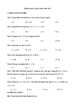 Đề thi học kì 1 Toán 6 sách Cánh Diều năm 2023 - 2024 Đề 1