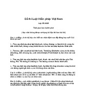 Đề cương môn Luật hiến pháp - Trường Đại học lao động -  xã hội.