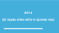 Giáo án điện tử Khoa học tự nhiên 6 bài 4 Kết nối tri thức : Sự dụng kính hiện vi quang học
