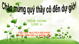 Giáo án điện tử Toán 4 Bài 26 Cánh diều: Phép cộng, phép trừ