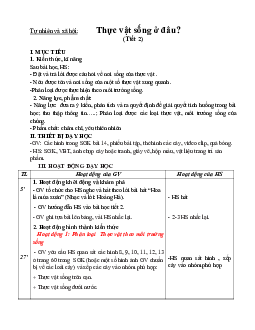 Giáo án Tự nhiên và xã hội 2 sách Chân trời sáng tạo (Cả năm)| Tuần 15