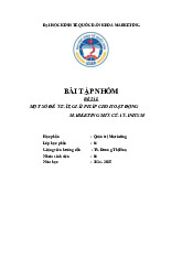 Đề Xuất Giải Pháp Marketing Mix cho Xanh SM | Môn Quản trị marketing - Đại học Kinh Tế Quốc Dân