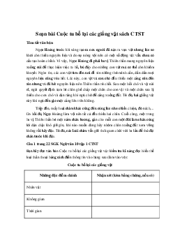 Soạn bài Cuộc tu bổ lại các giống vật sách CTST