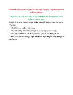 Soạn Viết bài văn trình bày ý kiến về một hiện tượng đời sống được gợi ra từ cuốn sách đã đọc | Ngữ Văn 6 Kết Nối Tri Thức
