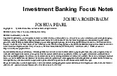 Focus Notes: Key Concepts & Analysis Techniques | Môn Investment Banking - Trường Đại học Quốc tế, Đại học Quốc gia Thành phố Hồ Chí Minh