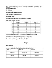 Bài tập thống kê ứng dụng. Môn Thống kê ứng dụng | Đại học Văn Hiến.