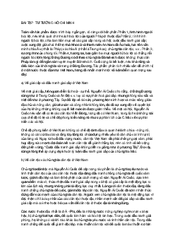 Bài tập Tư tưởng Hồ Chí Minh | Học viện Nông nghiệp Việt Nam