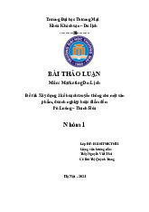 Xây dựng 1 kế hoạch truyền thông cho một sản phẩm, doanh nghiệp hoặc điểm đến: Pù Luông – Thanh Hóa | Bài thảo luận marketing du lịch