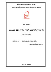 Bài giảng môn Kỹ thuật thông tin vô tuyến | Học viện Công Nghệ Bưu Chính Viễn Thông