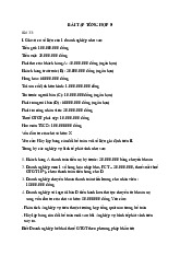 Bài tập tổng  hợp 5  môn Nguyên lý kế toán   | Học viện Nông nghiệp Việt Nam