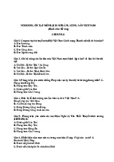 Câu hỏi ôn thi môn LSĐVN/ Trường đại học Nguyễn Tất Thành