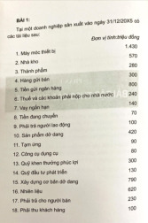 Bài tập Môn Nguyên lý kế toán | Đại học Bách Khoa Hà Nội