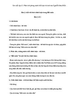 Phân tích phong cách triết luận trữ tình của Nguyễn Khoa Điềm trong Đất nước | Văn mẫu lớp 12